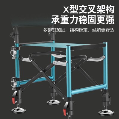 天月新款多功能全地形钓鱼椅轻便野钓可升降加厚超轻可折叠便携2台图2