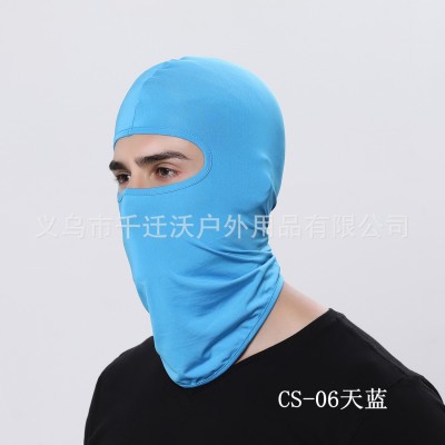 牛奶丝莱卡软装备户外骑行自行车摩托车防风防晒防尘口罩面罩头巾2件图5
