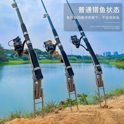猎途自动钓鱼竿海竿支架海杆抛竿地插弹簧支架起竿器渔具2个图3