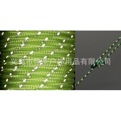 4mm*4m双眼铝扣反光绳户外野营反光绳 加粗防风绳帐篷天幕拉绳1个图3
