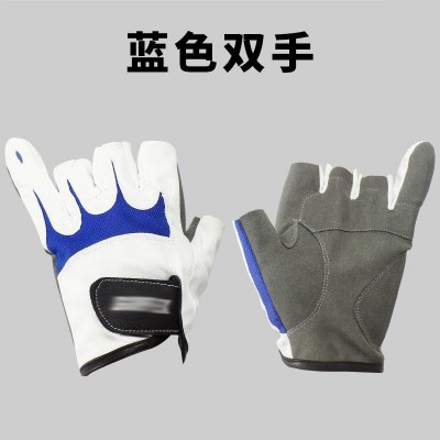 飞磕手套飞鱼漏四指速干防晒防水透气防滑竞技垂钓钓鱼手套  4个图2
