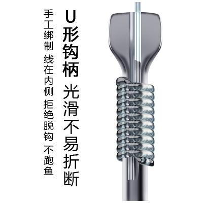 志远渔歌伊豆伊势尼袖新关东溪流海夕贴牌纯手工双头拉线子线双钩  10个图2
