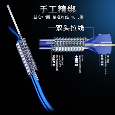 鱼钩绑好手工级鬼牙伊豆金袖伊势尼新关东子线双钩  30个图2