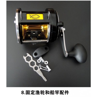 TR12000大鼓轮25公斤双鱼鼓式轮船钓铁板轮南油拖钓轮海钓渔轮  2个图3