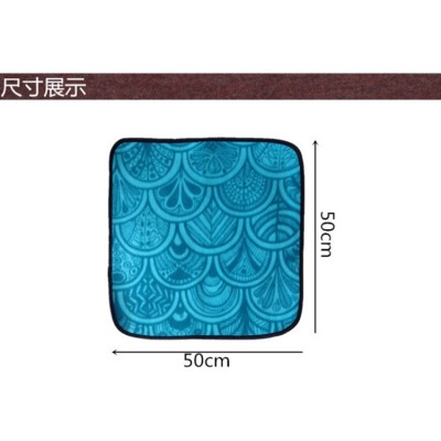 厂家批发防水防潮隔热50*50户外坐垫 单人绒面小坐垫野餐户外坐垫2件图5