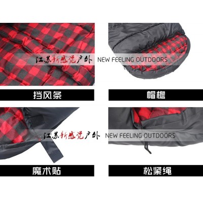 工厂代发信封睡袋 户外成人睡袋 中空棉睡袋厂家直销sleeping bag2件图4