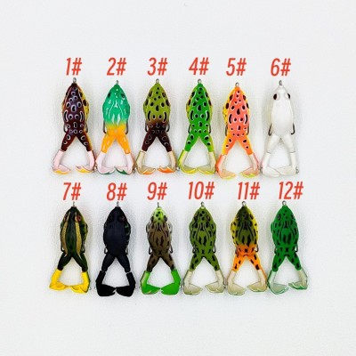 双腿旋转雷蛙仿生鱼饵9cm/13.7g 户外垂钓青蛙路亚套装 黑鱼专杀  2个图2