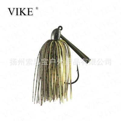 胡须佬路亚饵Swimming jig 带挡草防挂底铅头钩 尖头穿草型胡须佬  300袋图3