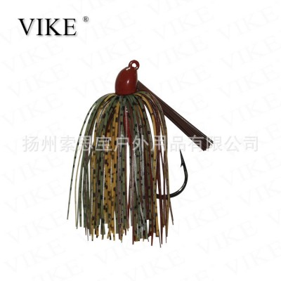 胡须佬路亚饵Swimming jig 带挡草防挂底铅头钩 尖头穿草型胡须佬  300袋图2
