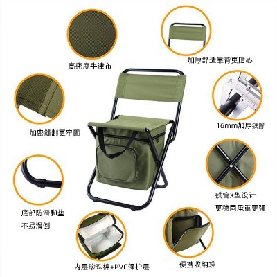 户外跨境便携式折叠冰包椅3合一带储物包休闲椅野营钓鱼椅可定log1个图4