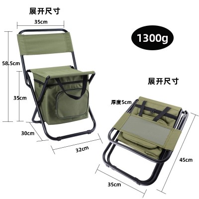 户外跨境便携式折叠冰包椅3合一带储物包休闲椅野营钓鱼椅可定log1个图2