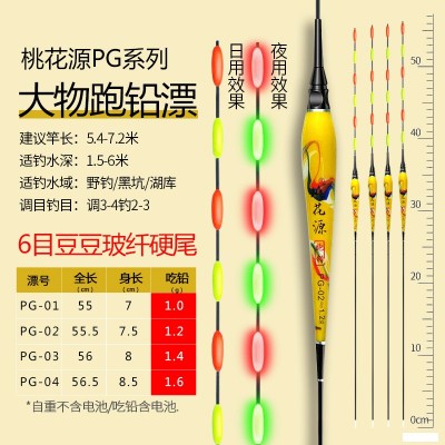 大物无铅漂漂自立跑铅日夜两用电子夜光漂豆豆尾加粗硬尾青草鱼漂  2支图4