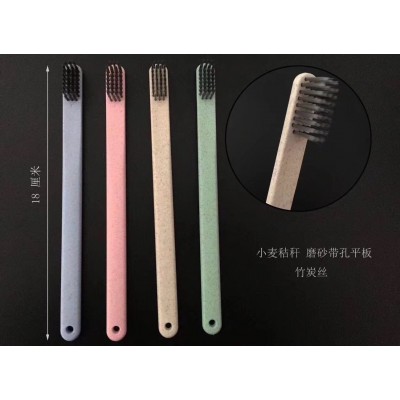 可降解秸秆玉米软毛牙刷 生态软毛环保牙刷 高档酒店民宿特色牙刷2只图5