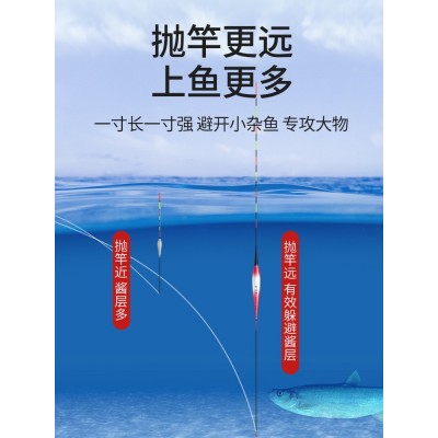 柳韩翘嘴行程夜光漂日夜两用硬尾鲢鳙漂超长醒目流氓鱼漂大物专用  2个图2