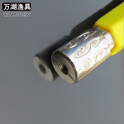 厂家直供不锈钢抄网杆伸缩定位抄网杆抄鱼网杆手柄批发  5个图4