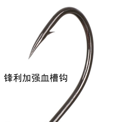 四倍加强血槽铅头钩50粒装 路亚软虫鱼钩 路亚软饵钩 鳜鱼海鲈钩  2包图2
