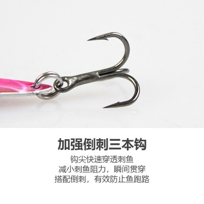 VIB仿生假硬饵批发小蛇金属VIB路亚饵铅包铜血槽三本钩淡海水鲈鱼  2个图4
