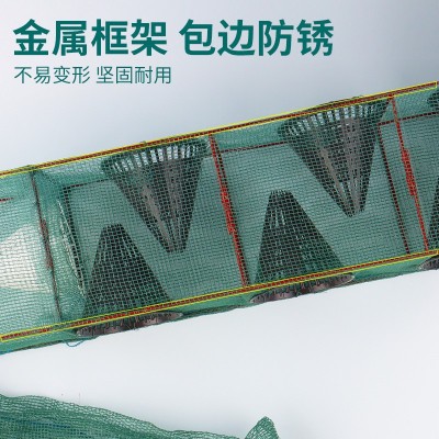 河虾笼草虾笼麦穗鱼笼塑料进口自动捕鱼笼加密纱窗布鳝鱼笼  2个图4