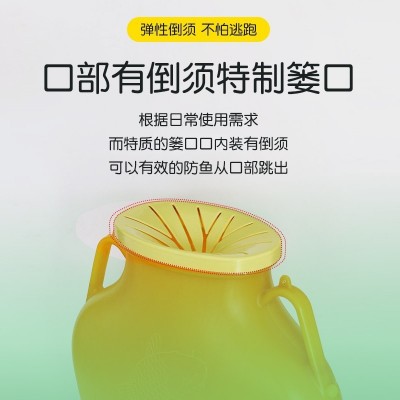 塑料鱼篓不漏水鱼篓鱼桶钓鱼装鱼赶海钓鳝虾蟹青蛙手提背带篓子  2个图5