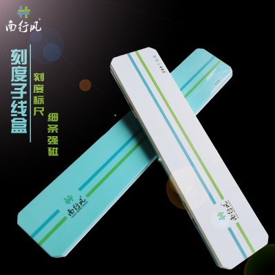 南行风带刻度仕挂盒渔具竞技子线盒两层超薄垂钓用品蓝白款可定制  5个图1