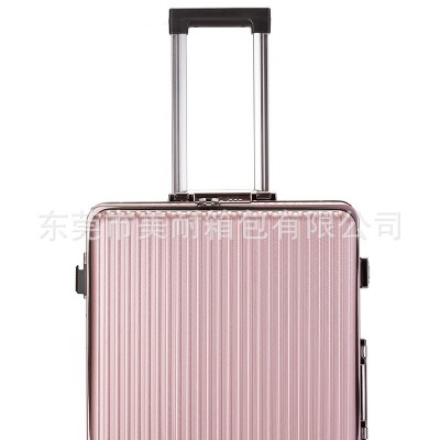 前开盖电脑行李箱女机长商务静音登机拉杆铝框旅行箱男2024寸  2个图3