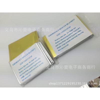 户外救生应急急救保温毯 银色 金色急救毯 求生毯  1只图4