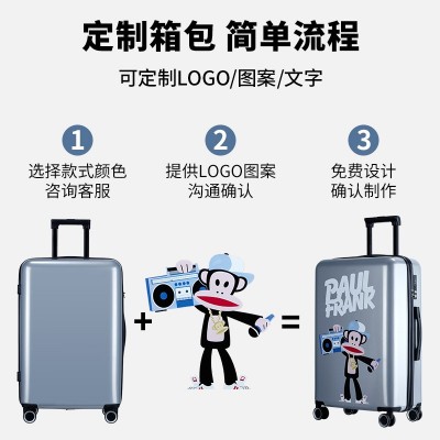 源头工厂行李箱UV印刷卡通韩版图案女可定制logo学生礼品男密码箱  5件图4