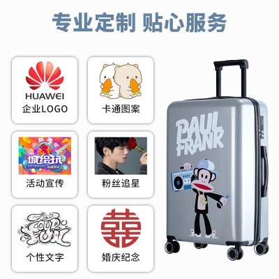 源头工厂行李箱UV印刷卡通韩版图案女可定制logo学生礼品男密码箱  5件图2