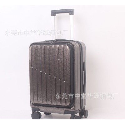 abs+pc拉杆箱万向轮20寸可登机24寸旅行箱子28寸前开盖行李箱日版  5个图5