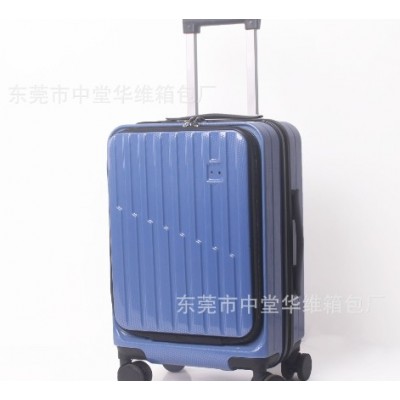 abs+pc拉杆箱万向轮20寸可登机24寸旅行箱子28寸前开盖行李箱日版  5个图2