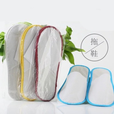一次性拖鞋 酒店一次性用品 宾馆客房一次性无纺布拖鞋 拉毛拖鞋100双图2