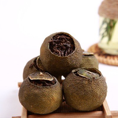 新会小青柑皮普洱茶天然全生晒柑普茶手提礼袋装承丰堂自产自销  2包图2