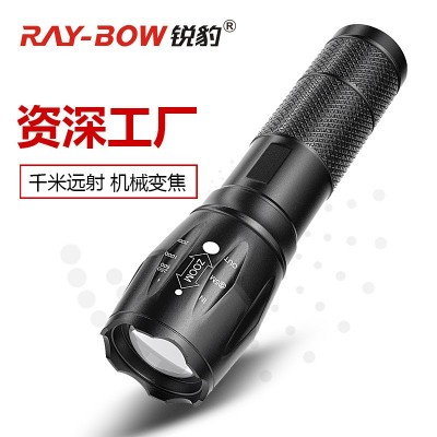 跨境爆款铝合金A300强光手电筒T6灯珠伸缩变焦亚马逊迷你手电筒 2盒图2