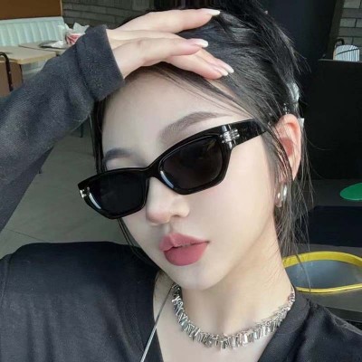 gm墨镜高版本复古小框太阳眼镜猫眼太阳镜墨镜女高级感sunglasses  2副图3