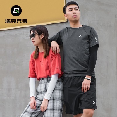 洛克兄弟男士冰爽袖冰丝防晒袖套夏季户外开车手臂套女骑行袖护臂  2双图4