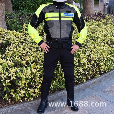 香港铁骑越野摩托跑车透气四季骑行交通夜间反光赛车服  2件图3