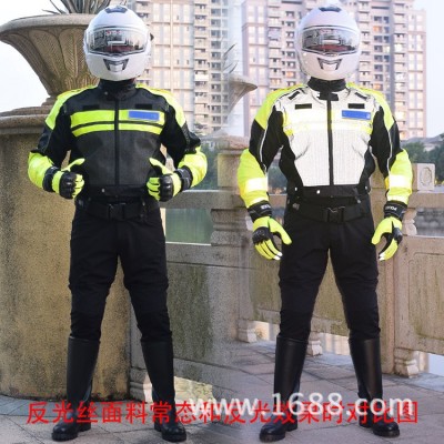 香港铁骑越野摩托跑车透气四季骑行交通夜间反光赛车服  2件图4