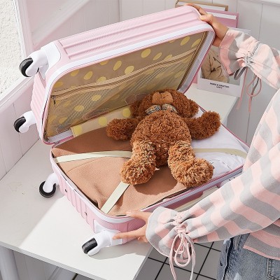 新款可爱卡通旅行箱女行李箱20寸万向轮学生拉杆箱24寸登机密码箱  2个图3