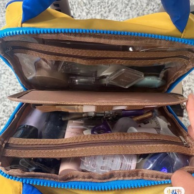 新款大容量化妆包可爱撞色大容量旅行出差洗漱包化妆品收纳包袋  2件图4