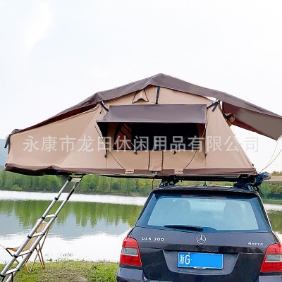 源头工厂车顶帐篷长款加厚延伸款折叠车载帐篷户外野营自驾游2顶图3