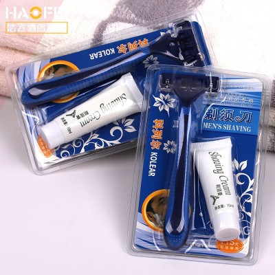 商务宾馆星级酒店用品一次性剃须刀手动双层不锈钢刮胡刀高端100套图2