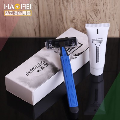 商务宾馆星级酒店用品一次性剃须刀手动双层不锈钢刮胡刀高端100套