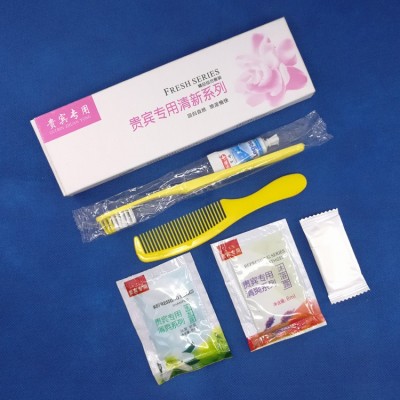 酒店宾馆一次性洗漱用品批发旅店招待所牙具六合一牙刷牙膏套装600套图5