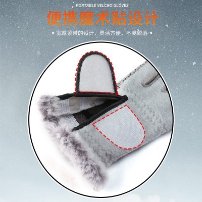 高尔夫手套女士秋冬加绒保暖防滑手套 硅胶防滑耐磨可触屏 1双装  1件图3