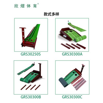 亚马逊送礼佳品红木实心高尔夫带轨推杆练习器礼盒包装绒面练习毯  1件图2