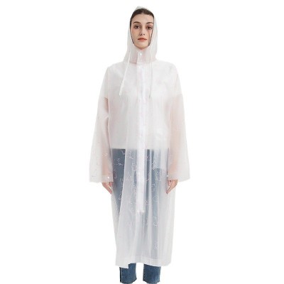 新款仿TPU成人雨衣户外徒步防晒雨披时尚连帽男女风衣冲锋衣  3件图5