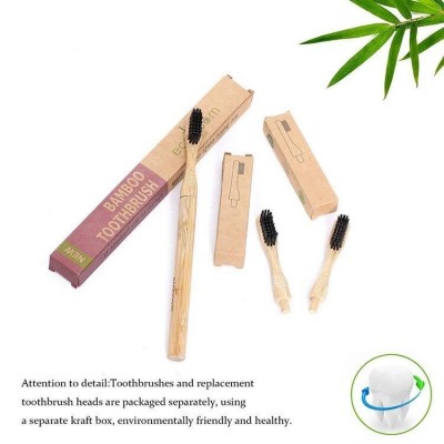 跨境可换头竹牙刷拼接竹牙刷竹木牙刷可以降解竹子可替换头竹牙刷1000支图5