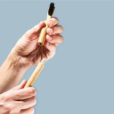 跨境可换头竹牙刷拼接竹牙刷竹木牙刷可以降解竹子可替换头竹牙刷1000支图3