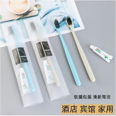 酒店宾馆一次性牙刷牙膏软毛牙具洗漱用品旅游民宿一次性酒店套装100件图2