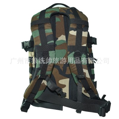 工厂定制500D防泼水尼龙12小时双肩包四色丛林军迷彩户外战术背包  5件图4